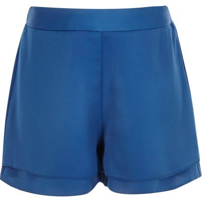Girls blue high waisted shorts